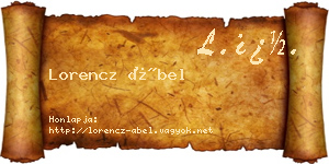 Lorencz Ábel névjegykártya